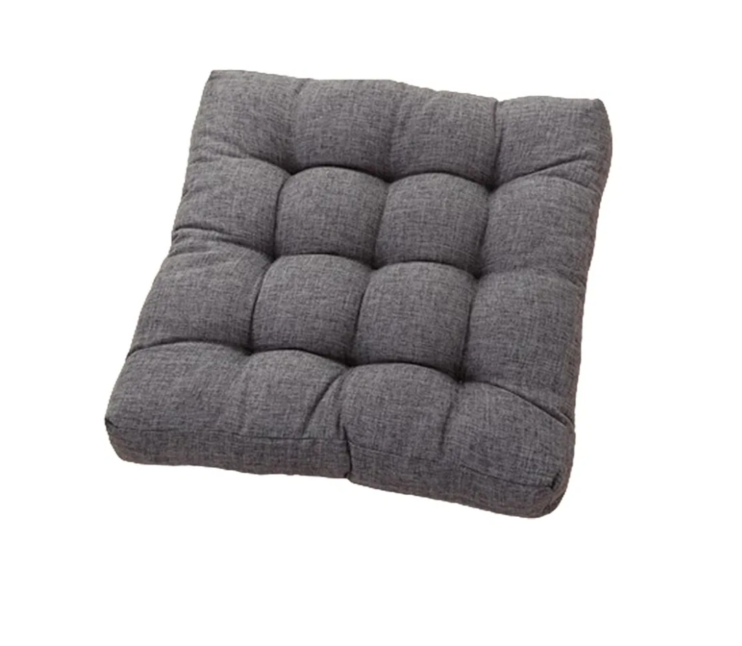 Square Floor Seat Pillows Cushions Soft Thicken Yoga Meditation Cushion Corduroy Tatami Floor Pillow Reading Cushion Chair Pad Casual Seating for Adults (Gray,Small)