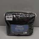 CozyLux Satin Sheets King Size Sheet Set - 4 Piece Silky King Sheets, Luxury Black King Bed Set with Smooth and Soft Microfiber, Includes 1 Fitted Sheet, 1 Flat Sheet and 2 Pillowcases