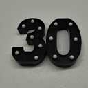 8.7In 30th Birthday Decorations Gifts for Her Him, Light Up Numbers Decorative Sign for 30th Birthday Wedding Work Anniversary Backdrop Table Wall Decor(Shining Black)