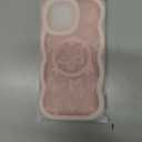 Jusy Butterfly Phone Case for iPhone 12/12 Pro, Compatible with MagSafe, Silicone Cute Butterfly Curly Wave Edge Phone Case, Slim Shockproof Protective Phone Cover for Women Girls, Pink