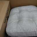 IASEAHK Chair Cushions for Dining Chairs, Dining Chair Cushions, Tufted Indoor Chair Pads with Ties & Non Slip Backing, Seat Cushions for Kitchen Chairs 16.5” x 16.5” x 3.5”, Set of 2, Beige