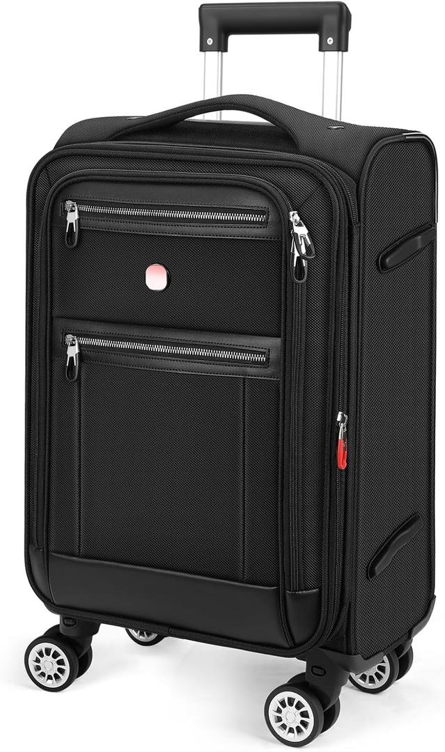 star cloud Expandable Carry On Luggage with Garment Compartment, 22x14x9 Softside Carry On Suitcase with Detachable Spinner Wheels, USB&Type-C charger, TSA Lock,Luggage For Travel Business Trip, 22 x 14.5 x 9 inches