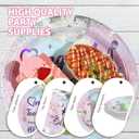 96Pcs 13th Birthday Party Decorations for Girls Teenager Plates and Napkins Iridescence Silver Pink 13th Tableware for Teenager Girls Thirteen Birthday Party Decorations Serve 24