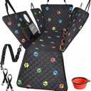 Large Dog Car Seat Cover for Back Seat 100% Waterproof Durable 600D 6-Layer Scratchproof Nonslip with Mesh Window for Dog Hammock for Car Trucks SUV (54"x58", Colorful)