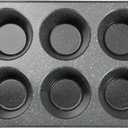 Monfish large muffin pan Jumbo Cupcake tin grey stone finish non sticking 3.5x1.75 inch cup