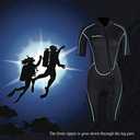 Seaskin Mens 3mm Shorty Wetsuit Womens, Full Body Diving Suit Front Zip Wetsuit for Diving Snorkeling Surfing Swimming, X-Small