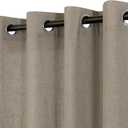 Pitalk Taupe Linen Curtains 84 Inch Length for Bedroom Living Room Soft Thick Textured Brown Window Drapes Semi Sheer Light Filtering Burlap Colored Farmhouse Country Decor 2 Panels Grommet 52x84 Long