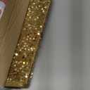 XmasExp Christmas Tree Collar, 33.5 inch Sequin Tree Skirt Stand Base Cover for Home Decor, Large Size 6 Piece Gold