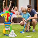 36 Pcs Plastic Mini Golf Clubs for Toddlers, Kids Golf Clubs Toy Set, Toy Balls for Outdoor Indoor Lawn Sports Birthday Gifts for Boys Girls