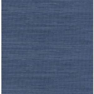NuWallpaper x Society Social Classic Faux Grasscloth Peel and Stick Wallpaper, Navy Blue