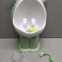 Frog Pee Training,Potty Training Urinal for Boys Kids Toddler Standing Urinal Wall-Mounted Toilet with Funny Aiming Target,Green