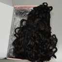 Clip in Hair Extensions, FLUFYMOOZ 4PC 100 Pure Protein Silk Hair Extensions Long Soft Natural Hairpiece 20 Inch Curly Hair Extension for Women (Dark Chocolate Brown)