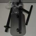 Kitsure Toilet Paper Holder Free Standing  Rustproof Metal Toilet Paper Stand for 4 Rolls with Anti-Slip Base and Shelf for Phone & Small Items, Bathroom Organizers and Storage, Medium, Black (Medium - 1 Pack)