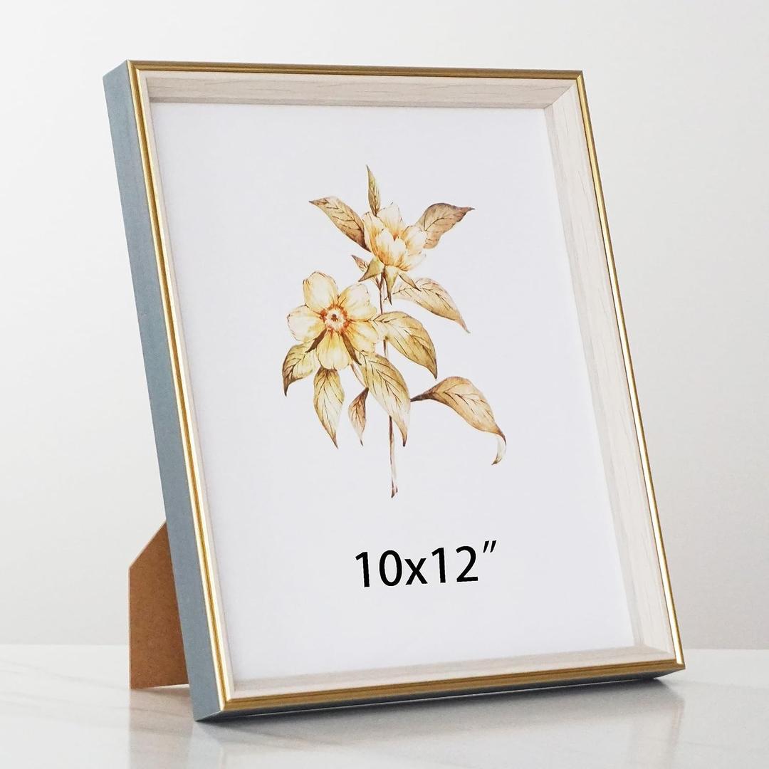 Resin 10x12 Picture Frame Blue 10x12 Photo Frame Wall and Desktop Display with Plexiglass
