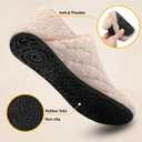 Scurtain House Slippers for Women Men Indoor Barefoot Slippers Socks Comfy Slip on House Shoes Cozy Furry Lightweight Non-Slip for Bedroom Travel Yoga (Beige)