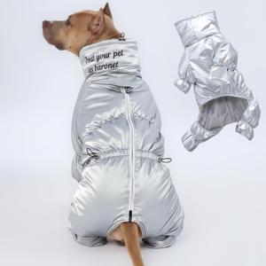 Dog Winter Jacket 5XL Waterproof Full Body Snowsuit for Large Dogs Warm Insulated Cold-Weather Coat with Zipper Closure (Chest 30.7" Length 20.5")