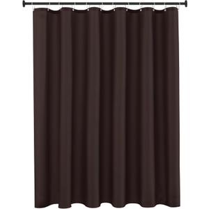 Biscaynebay Quality Fabric Shower Curtain Liner 72" by 72", Brown Water Resistant Bathroom Curtains, Rust Resistant Grommets Top Weighted Bottom Hem Machine Washable