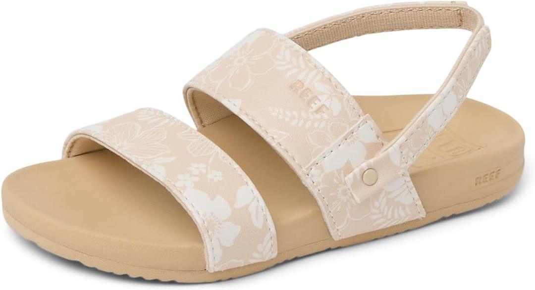 REEF Girls Toddler/Little Kids Cushion Vista Sandal (Beige)