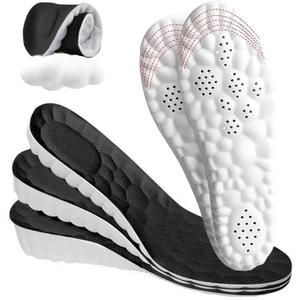4D Cloud Height Increase Insoles for Men Wowen - Cloud Tech Insole, Soft Memory Foam Insoles, Comfort Steppers Height Increase Insoles Trim to Fit for Men Women (Black, 1.4-in US Men 8-11)