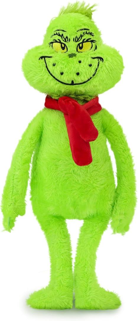 11.8-Inch Mischievous Green Christmas Plush, Fun Gift-Stealing Character for Kids, Perfect Holiday Decoration for Homes and Trees