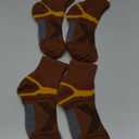 HaloYIYI Men's 4 Pack Athletic Ankle Quarter Socks Performance Breathable Sport Low Cut Brown Socks (6-11)