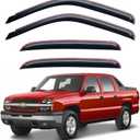 in-Channel Window Visors Rain Guards for 2001-2007 Chevy Silverado & GMC Sierra Crew Cab, Window Vent Wind Shades Deflectors for 2002-2006 Avalanche/Suburban/Yukon XL/Escalade EXT Crew