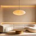20 Inch Oval Paper Lantern Pendant Light, White Rice Paper Ceiling Lamp