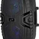 iLive Electronics Wireless Tailgate Party Speaker, LED Light Effects, Carry Handle, Black (ISB250B)