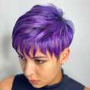 short hair purple wig