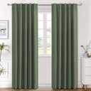 H.VERSAILTEX Blackout Curtains Thermal Insulated Window Treatment Panels Room Darkening Blackout Drapes for Living Room Back Tab/Rod Pocket Bedroom Draperies (2 Panels, Bronze Green, 42 x 84 Inch)