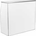 Flash Furniture 4' Folding Portable Event Bar with Top and Middle Shelves, Mobile Laminate Foldable Bar for Parties and Events, White