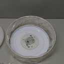 Hamilyeah LED Ceiling Light Flush Mount 24W, White Fabric Flush Mount 12 inch, Traditional Modern Light Fixture Ceiling Mount 5CCT, Simple Ceiling Lighting Fixture, Bedroom, Living Room