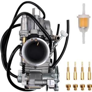 New Carburetor Carb Compatible With Honda XR400R 1998-2004 Kawasaki KLX351 Yamaha SR500 TT500 XT500 Pre Jetted Pumper Flat Slide Carburetor Replace 16100-KCY-762
