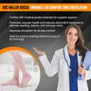 Doc Miller Calf Compression Sleeve for Men & Women – Footless Compression Socks, Knee High 30-40 mmHg, Shin Splint Relief, Leg Compression Sleeves for Running, Swelling, Nurses, Varicose Veins, 1 Pair