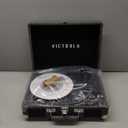 Victrola Journey Bluetooth Portable Suitcase Record Player  with Built-in Speakers, 3 Speed Vinyl Record Player, RCA Out, Headphone Jack (Gray)