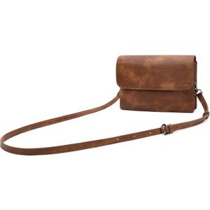 GAEKEAO Small Crossbody Bags for Women Vegan Leather Cell Phone Purse Wallet Women's Shoulder Handbags with Credit Card Slots (A01 Retro Brown)