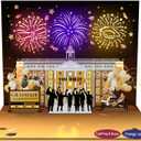 Graduation Card, 3D Pop-up MUSIC & LIGHTS 2026 Graduation Cards with Fireworks,graduation celebration school architectural,university master's,college,Middle School,classmate,teacher for gifts