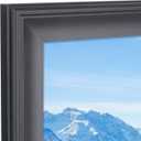 17x24 Picture Frame Solid Wood Poster Frame for Wall Display - Versatile 17x24 Photo Frame, Perfect For Family Photos and Artwork - Elegant Black Design (X23B1724)