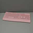 MEETION Wireless Keyboard and Mouse, Full-Sized Cordless Keyboard with Wrist Rest, 3 DPI Adjustable Mouse, Keyboard and Mouse Set with 2.4GHz USB Receiver, for PC/Computer/Laptop/Windows/Mac, Pink