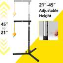 Baseball Softball Batting Tee with Auto Return Ball, Adjustable 21" to 45" Baseball Swing Trainer for All Ages, Portable Hitting Trainner with Metal Triangular Base | Ground Stakes & Sandbags