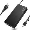 200W Charger Compatible with Asus ROG Zephyrus G16 GU605 GU605MI GU605CM GU605CP GA605 GA605WV GA605WI GA605WV TUF Gaming A14 FA401WV FA401UV FA401UU ProArt P16 PX13 HN7306 H7606 Laptop Power Adapter