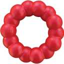 KONG Ring - Natural Rubber Ring Toy for Healthy Chewing Habits - Chew Toy Supports Dog Dental Health - Dog Toy Supports Instincts During Playtime - for Medium/Large Dogs