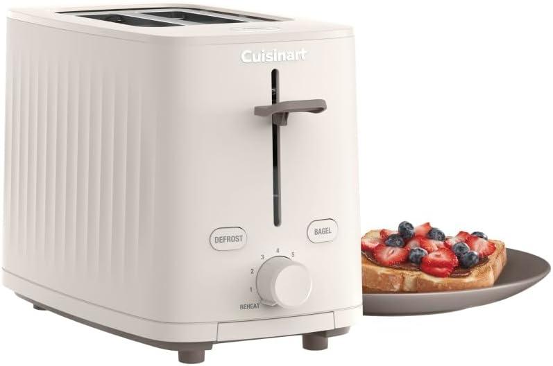 Cuisinart Soho Collection 2-Slice Toaster, 7 Toaster Setting, Defrost, Reheat, and Bagel Setting, Convenient Rear Cord Storage, Truffle, CPT-7TR