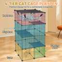 VISCOO Cat Cage, 4-Tier DIY Cat Enclosures Catio, Cat Playpen Indoor & Outdoor with Hammock, Detachable Metal Wire Kennel Cats Crate, 2x2x4 Exercise Place for 1-3 Cats/Kitten