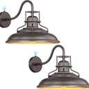 FEMILA 18" Outdoor Barn Light, Dusk to Dawn Wall Light, 2-Pack Outdoor Wall Lights for House, Garden, Courtyard, 4FY15-1WL-PC-2 ORB