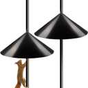 EROCK 2 Pack 19 Inch Squirrel Baffle for Bird Feeder Pole, Outside Pole Mount Squirrel Guards Squirrel Stopper Protects Hanging Bird Feeders and Poles from Squirrels Raccoons Rodents, Black