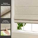 LazBlinds No Drill Cordless Roman Shades for Windows, 32" W x 60" H, Beige