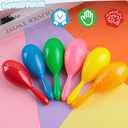 LovesTown 15PCS Plastic Mini Colorful Maracas for Kids Toy Musical Instruments Noisemaker for Party Favors Toddlers Gift