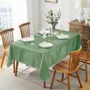 P Pothuiny 2 Pack Sage Green Satin Tablecloth 54 x 54 Inches Square Table Cloth Overlay Satin Table Cover Bright Smooth Fabric Decoration for Wedding Banquet Party Dining