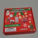 Collabell Christmas Wooden Painting Craft Kit, Paint Your Own Xmas Ornaments, Unfinished Wood Slices Christmas Crafts for Kids Adults, Art and Craft Supplies for Christmas Tree Hanging Decorations (red)